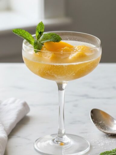 Julia Child Peaches in Champagne Recipe